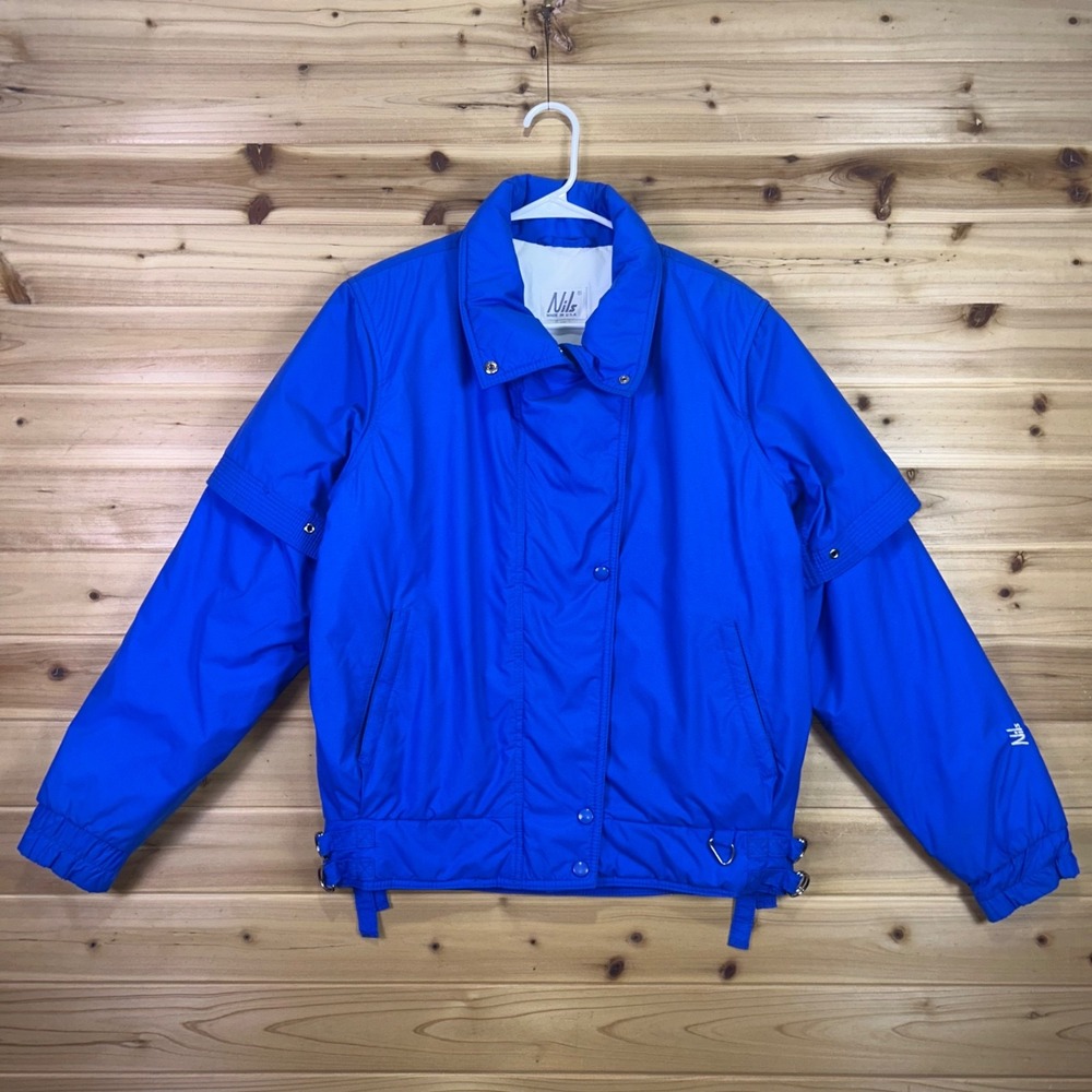Vintage Nils Ski Jacket Womens 12 Blue Thinsulate Thermal Insulation Snow Jacket